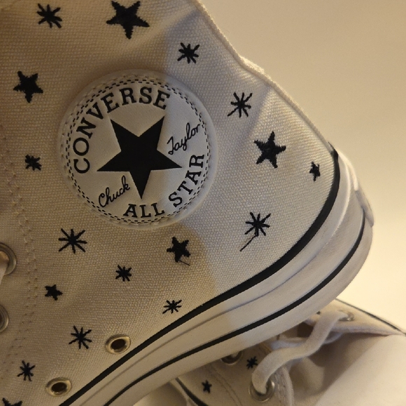 Converse Chuck Taylor All Star Lift Crystal Energy Egret High Top Platform - Picture 10 of 10